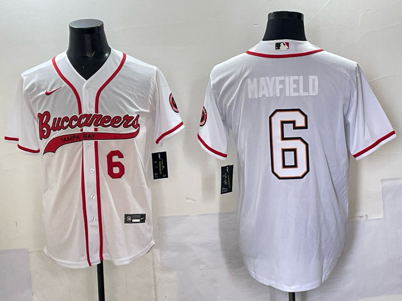 Men Tampa Bay Buccaneers #6 Mayfield white 2025 Nike NFL JERSEY 002